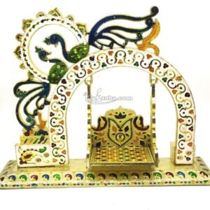 Peacock Pair Royal Jhula with Golden Chains