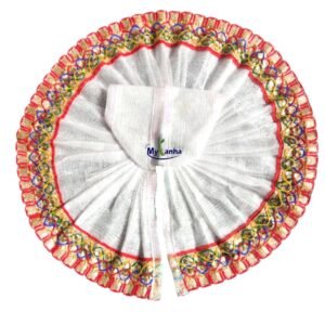 White Lace Decorative Summer Poshak for Laddu Gopal