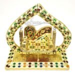 Heart Shape Wooden Jhula with Soft Velvet Cushion
