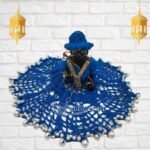 Designer Sky Blue Krishna Poshak with Matching Pagdi