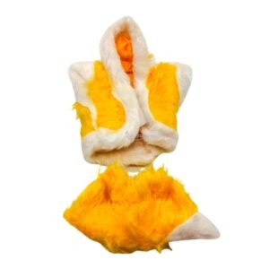Cozy Woollen Winter Full Suit with Cap - Bright Yellow
